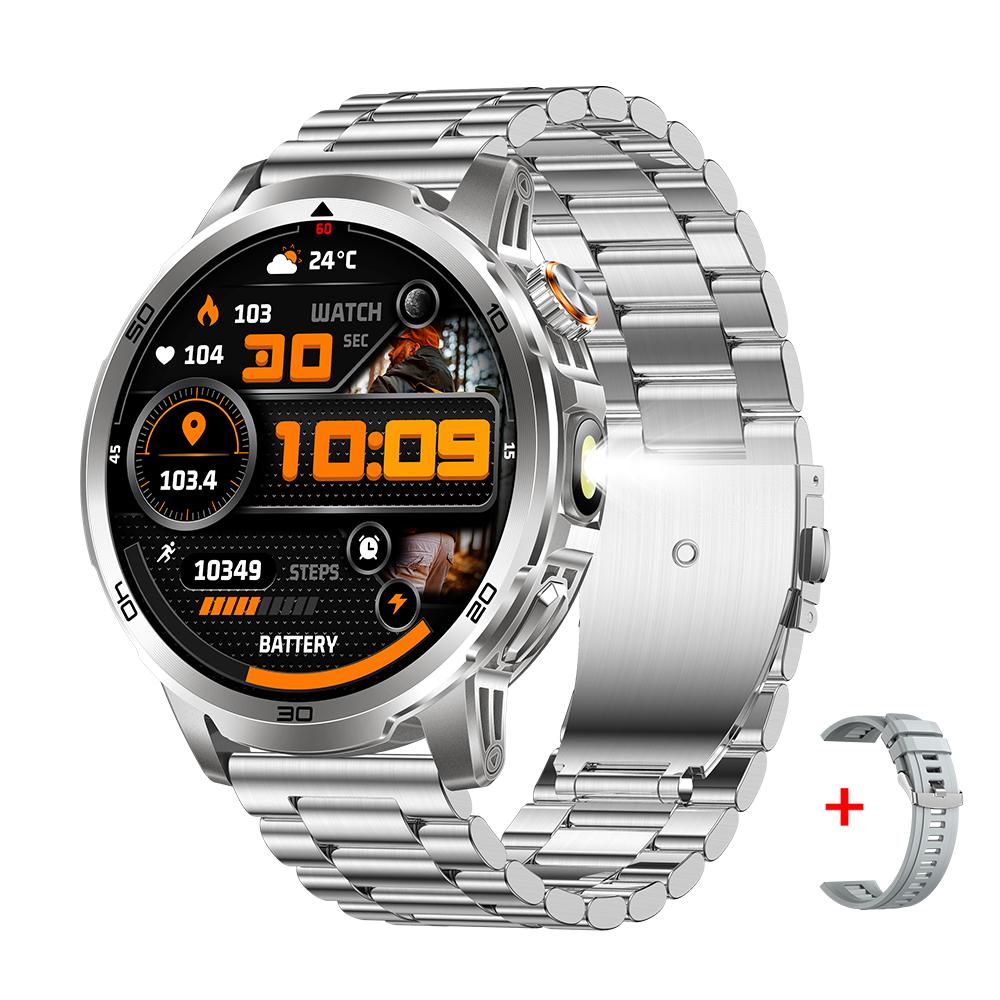 MEVADEN New 1.85 Inch Men's Bluetooth Call Smart Watch Sports Fitness Tracker Heart Monitor LED Flashlight Smartwatch For Android IOS 1000mAh MD60