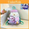 Zaino per Bambini Piccoli con Peluche Cartoon Stitch e Ciondolo Coniglietto per Scuola e Uso Quotidiano