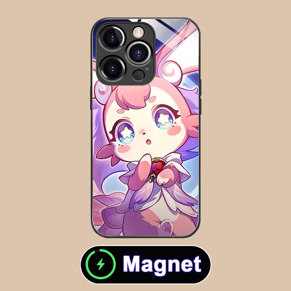 HSR Mem Glass MagSafe Mobile Phone Case for iPhone 17 16 15 14 13 12 11 Air Pro Max Plus Mini Colorful Cover