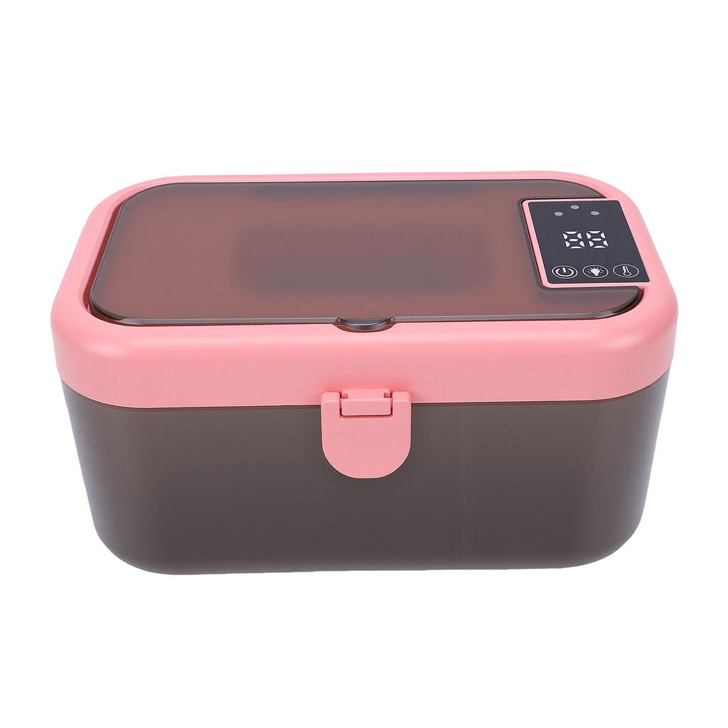 Wet Wipes Heater 3 Temperature Settings Large Capacity Wipe Warmer with Night Light for Tissue Pink