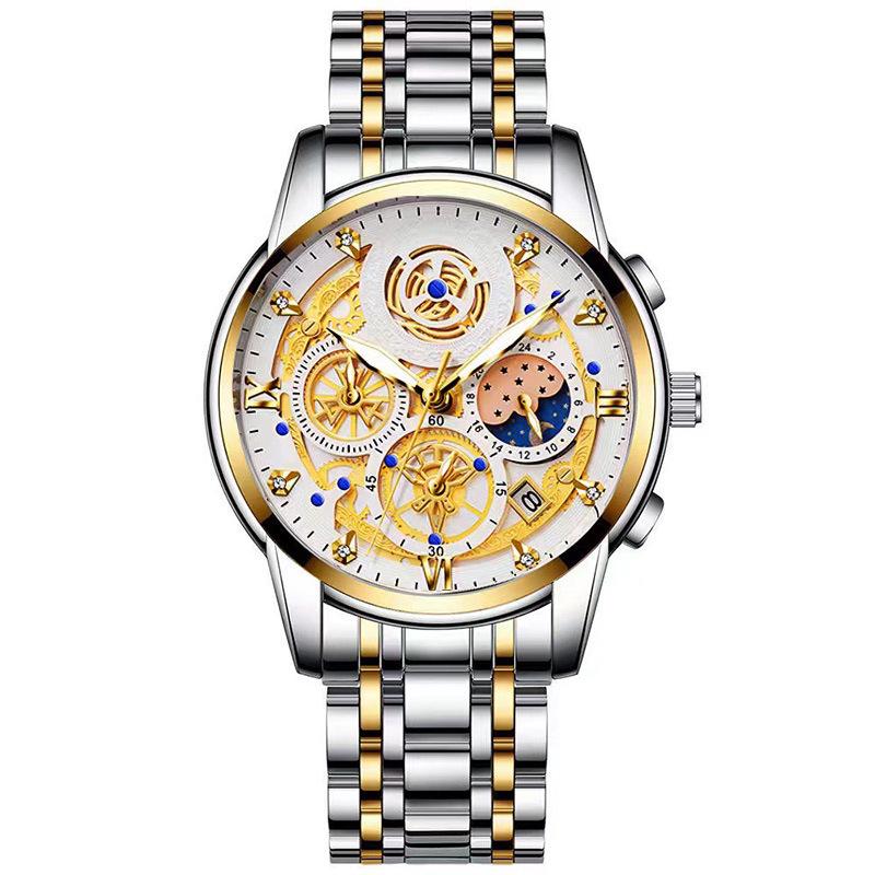 Men s Skeleton Quartz Watch - Waterproof, Multifunctional Bestseller