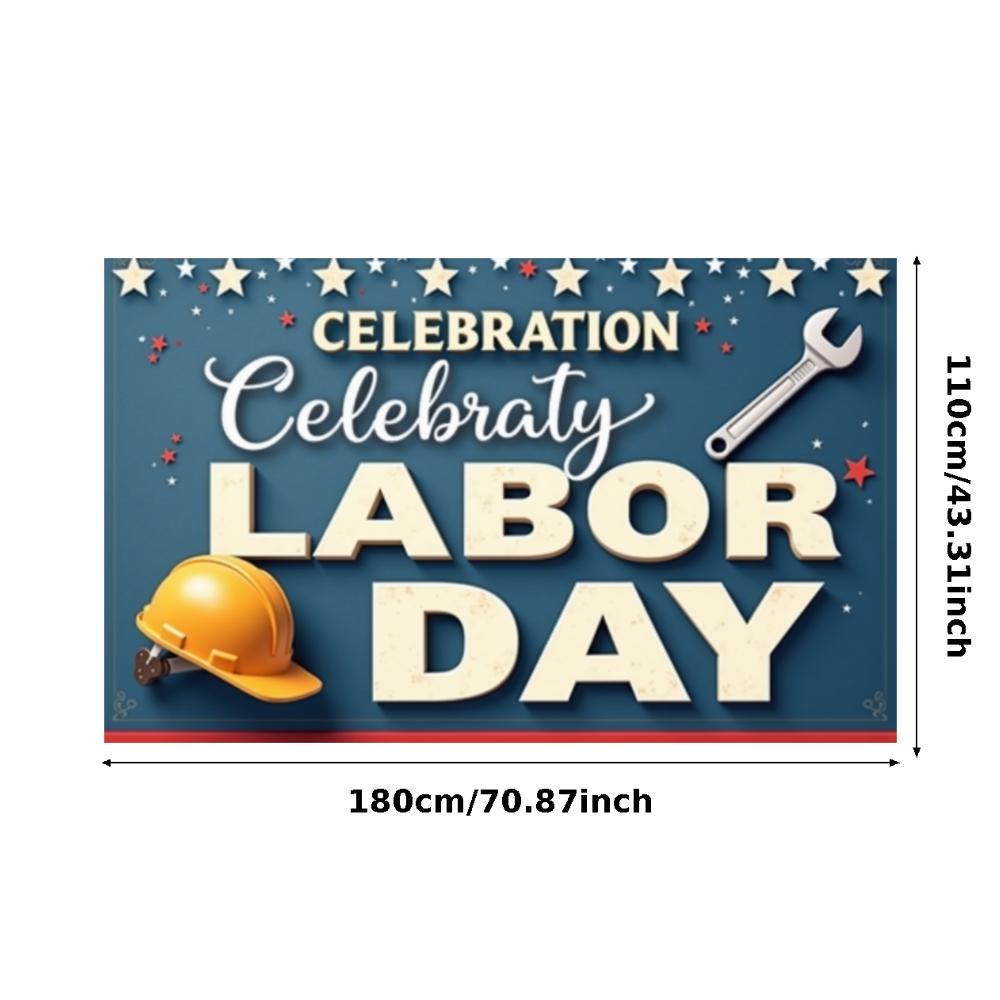 Workshop Celebration Banner Durable Material Construction Theme Colorful Stars Factory Decor for Outdoor Decoration