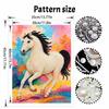 5D Pearl Kit Majestic Horse Pattern DIY Pearl Art Relaxing Handmade Ornament Home Wall Desktop Decoration for Beginners