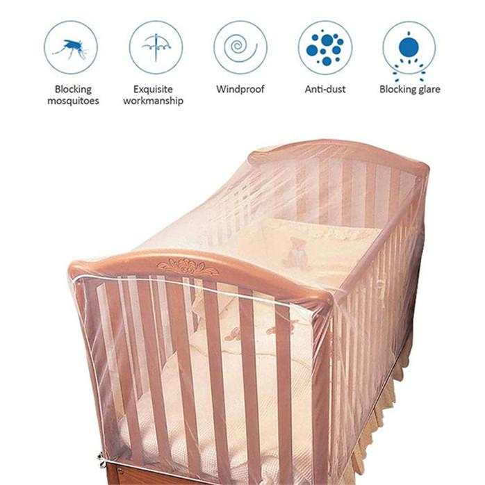 Portable Elastic Band Mesh Accessories Foldable Crib Mosquito Net Baby Cot Cover