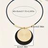 1pc Stitching Geometric Round Pendant Necklace Retro Style Statement Jewelry For Vacation Wear KTJ