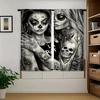 Halloween Gothic Dunkles Muster Bedruckte Vorhänge Fensterdekorationen Wohnzimmer Vorhang Aus Polyester