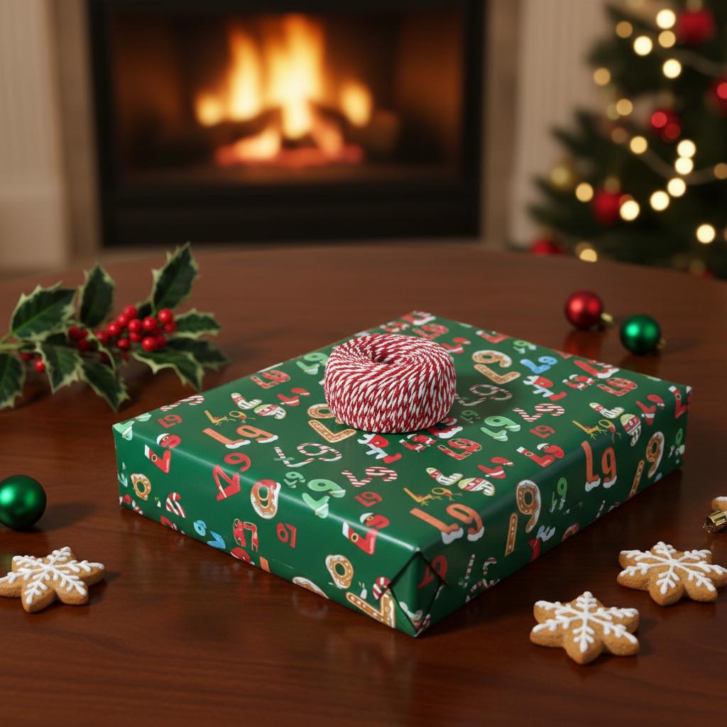 Papier Cadeau Noël 67 Mèmes Rouleau de 90 cm de Longueur 50 cm de Largeur Papier Cadeau Amusant pour Fête de Fêtes Famille Bureau Petit Magasin de Cadeaux
