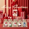 12pcs Set 13*18cm New Christmas Linen Drawstring Gift Bags, Jewelry Gift Bags, Party Drawstring Gift Pouches In Random Patterns