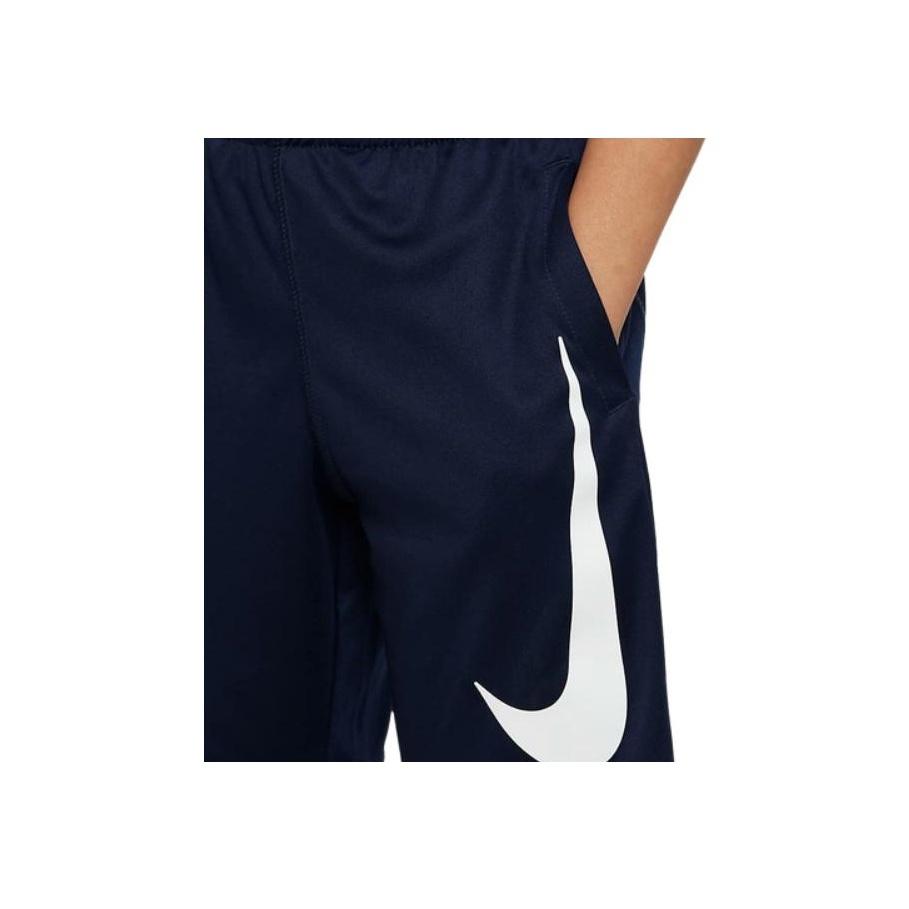 Nike Performance Swoosh Dri-Fit Logo Print Color Block Straight Leg Kids Shorts Kids shorts Obsidian FQ3633-451