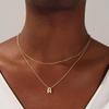 Trendy 26-Letter Pendant Layered Necklace: Elegant Women's Statement Clavicle Chain