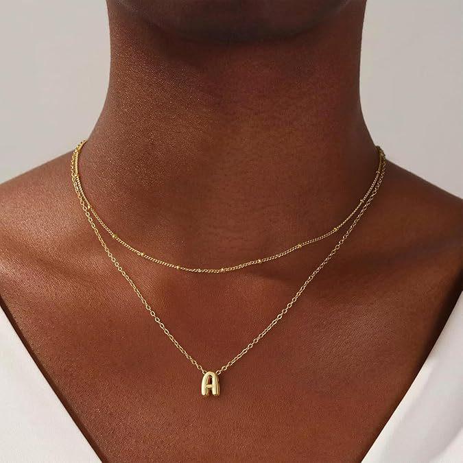 Trendy 26-Letter Pendant Layered Necklace: Elegant Women's Statement Clavicle Chain