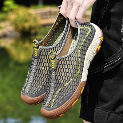 Men's Breathable Mesh Loafers Casual Slip-On Walking Shoes Lightweight Summer Driving Shoes for Men Sneakers Size 38-46