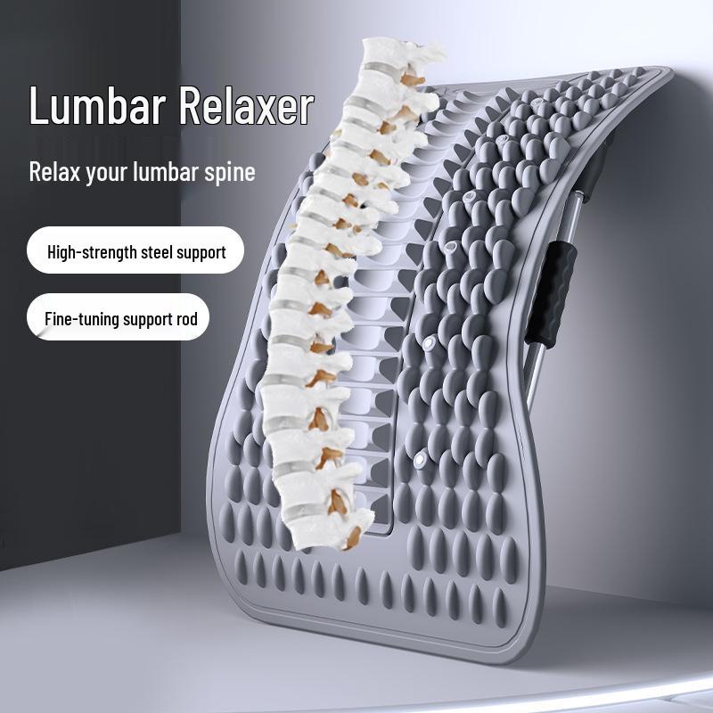 Cross-border Lumbar Support: Waist & Spine Corrector with Back Massage & Traction Fitness Equipment.