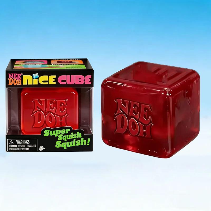 Schylling NeeDoh Nice Cube Super Stevig Knijp Sensorisch Knijpspeeltje voor Stress en Angstverlichting