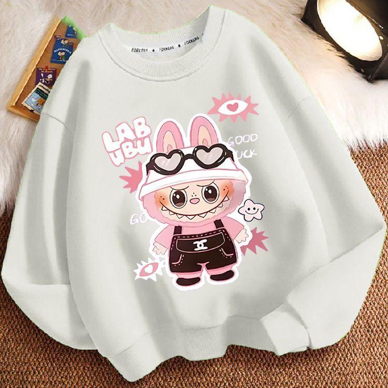 Children's Fashion Round-neck Hoodie, Spring and Autumn Boys' and Girls' Casual Long-sleeved Coat