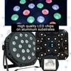 36 LED RGB Stage Par Light DMX512 Sound Activated Flat Disco Party Lamp with EU/US Plug for DJ Wedding Bar Club Christmas Decor