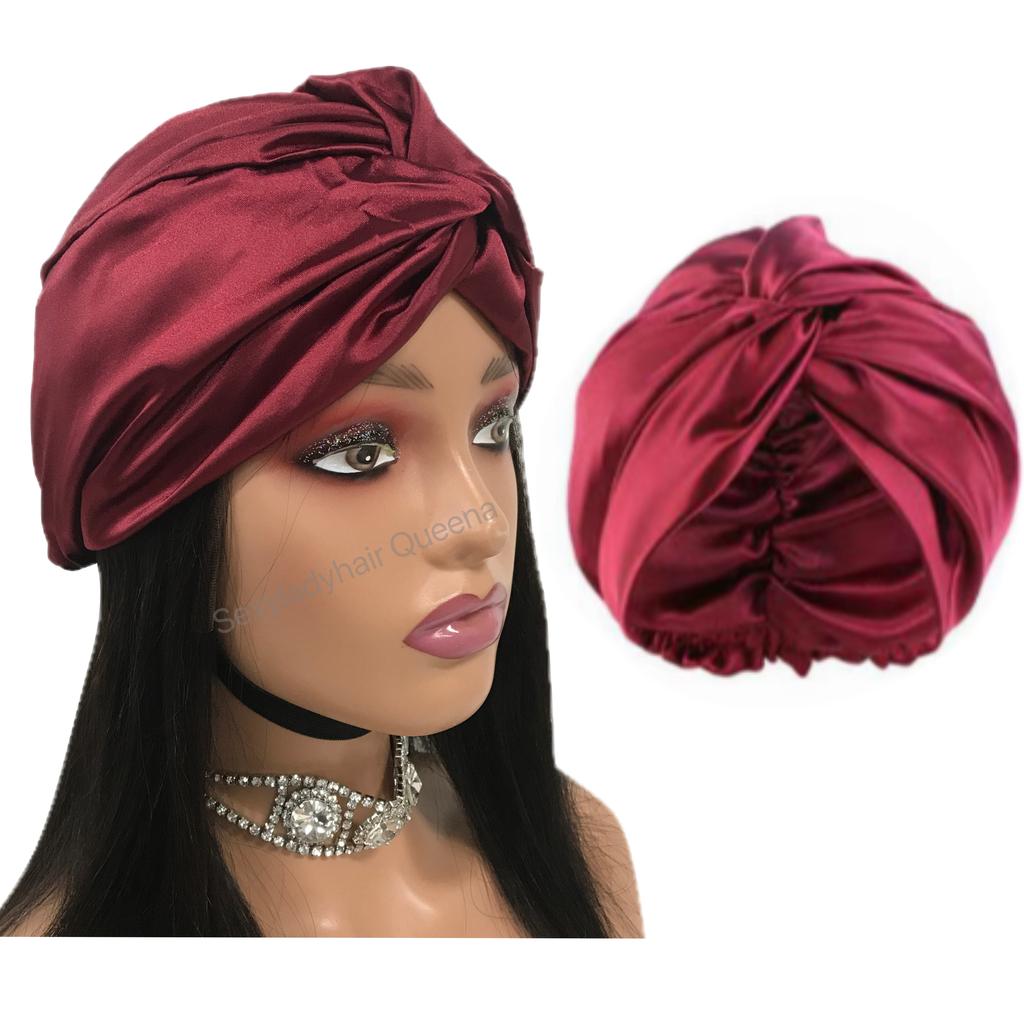 Luxury Design Soft Sleeping Cap for Women Daily Protecting Hair Wave Silk Satin Bonnet