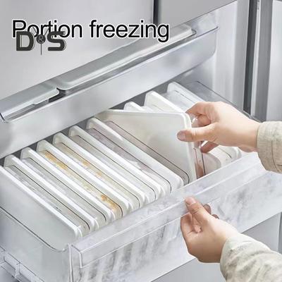Food Preservation Box Stackable Freezer Fridge Organizer with Lid Anti-Frost Reusable Food Containers for Meal Prep Week Herb Storage