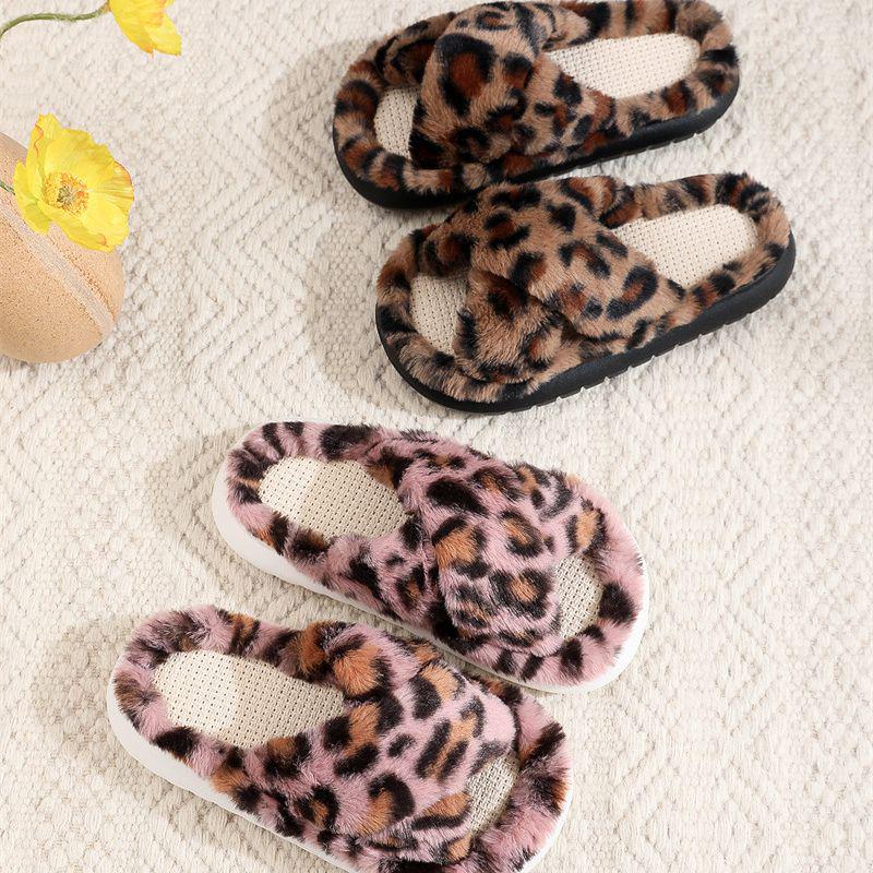 2023 Women's Suede & Furry Flat-Bottom Casual Slippers