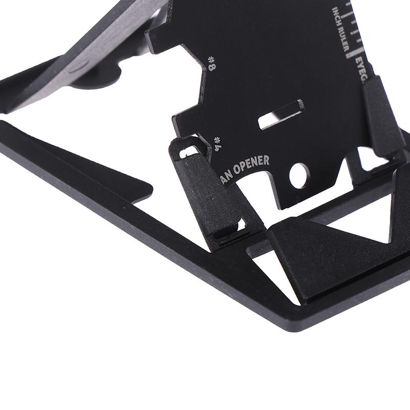 1Pc Folding Mobile Phone Bracket Mini Edc Card Bottle Opener Screwdriver Wrench