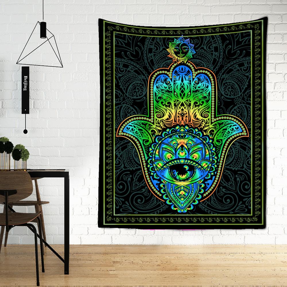 Teufelsauge Mandala Wandteppich Hängen Bunte Bohemian Hippie TAPIZ Hexerei Astrologie Tarot Karte Zimmer Home Decor