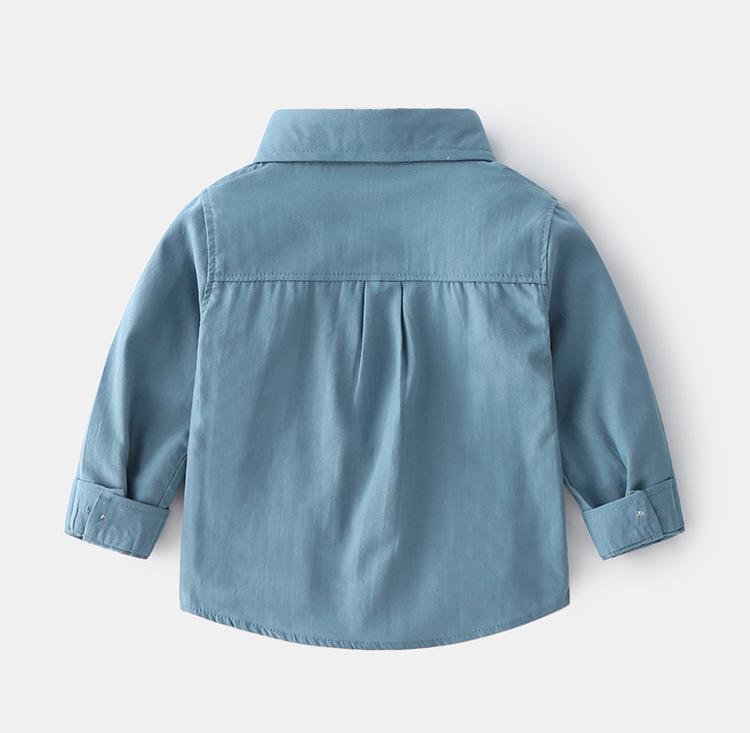 Jungen Candy Farbe Langarmhemd - Weiche, lässige, dünne Oberbekleidung für Frühling und Herbst