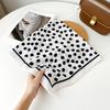 Herringbone Polka Dot Simple Small Square Scarf Classic Fashion Versatile Silk Scarf Scarf Shawl Black and White Wholesale