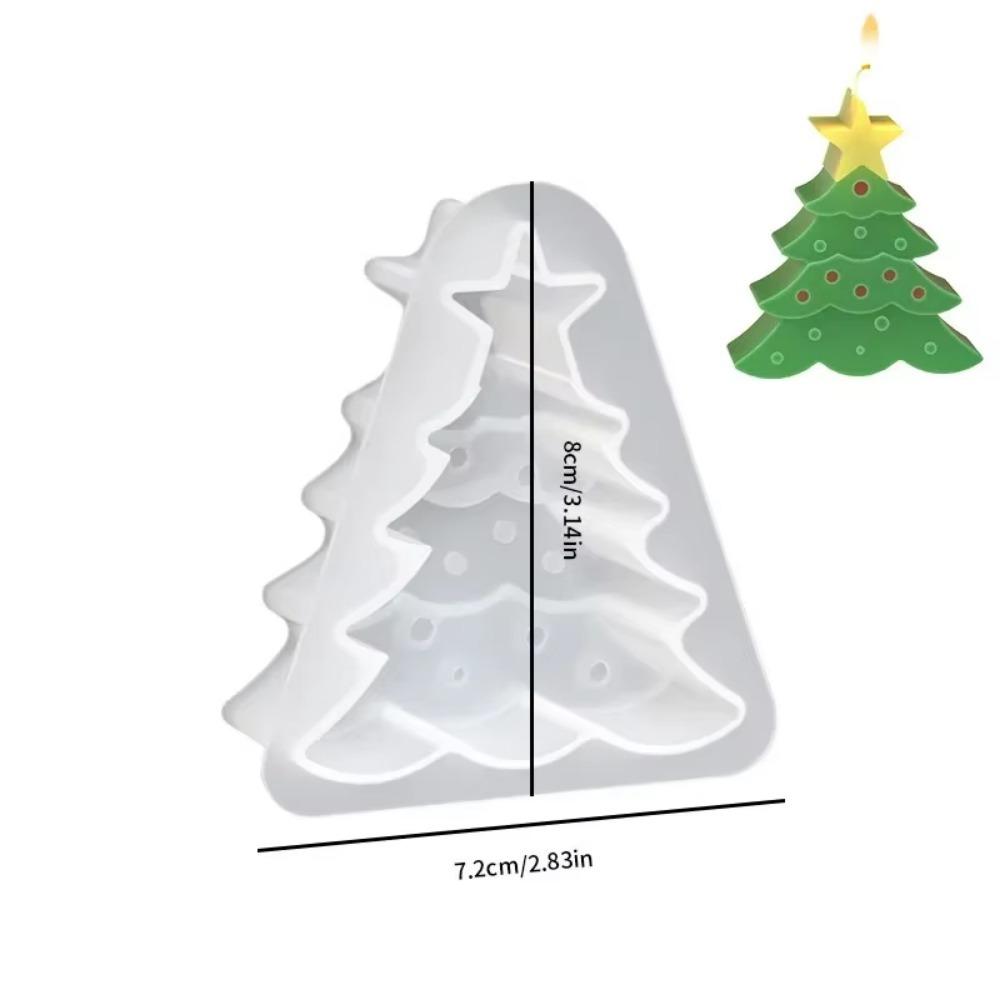 Christmas Tree Silicone Candle Mold Elk Soap Plaster Making Tool Gingerbread Man Mold for Candle Making DIY Gift