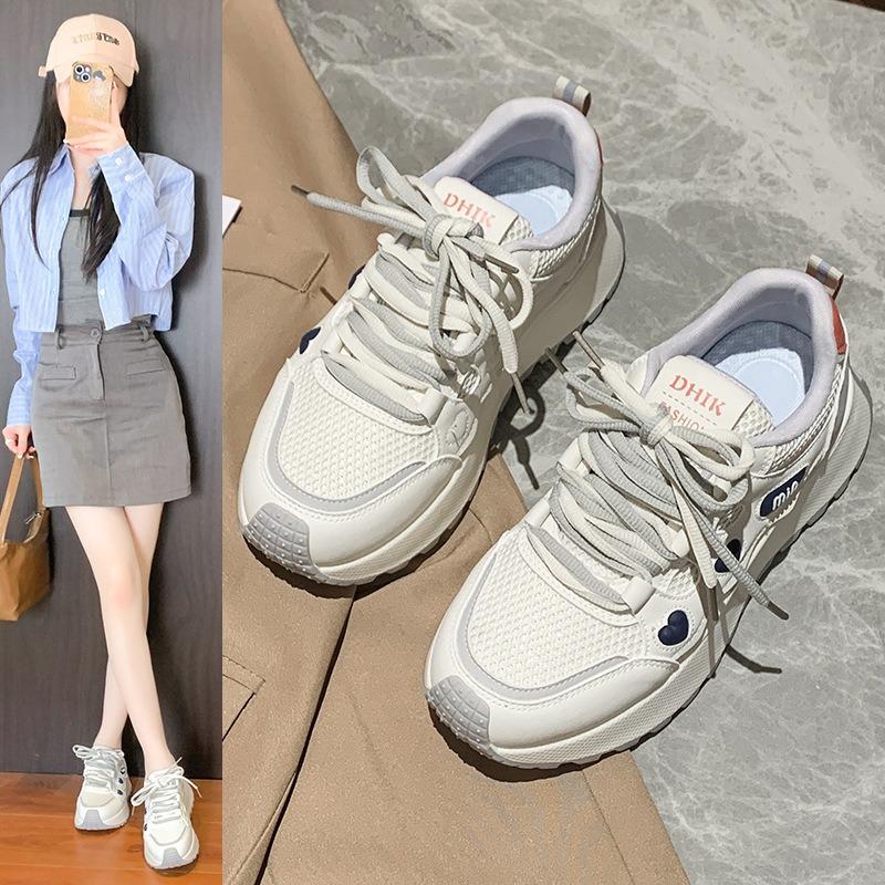 Versatile little white shoes women's shoes new spring thin breathable board shoes flat casual sports shoes