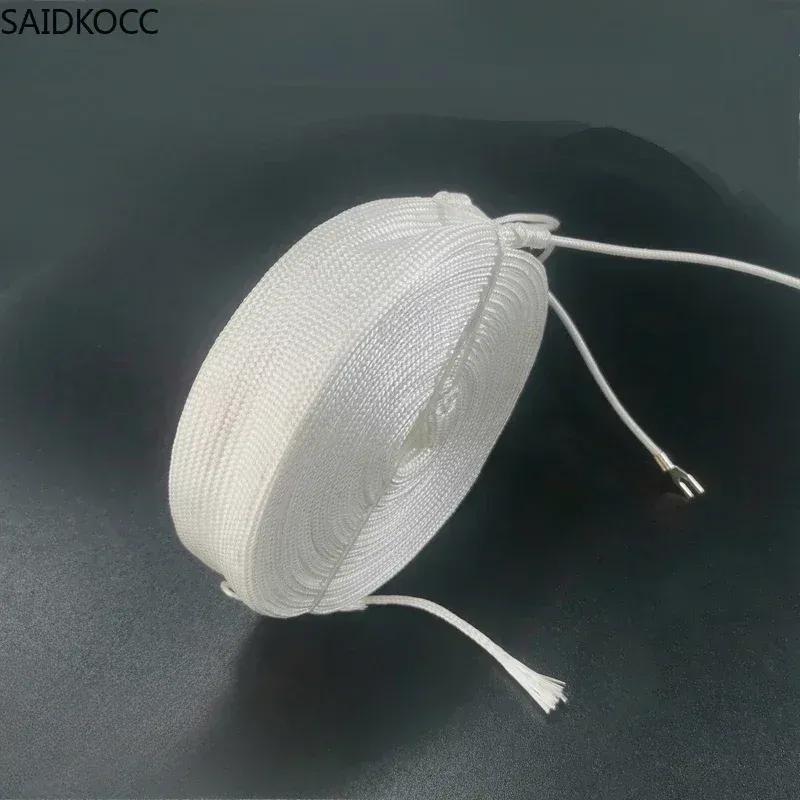 SAIDKOCC 3/5cm Šířka Topná Páska 220V 500 ℃ Skleněné Vlákno Vysokoteplotní Izolační Páska Praktické Vytápění Ventilů a Nádob