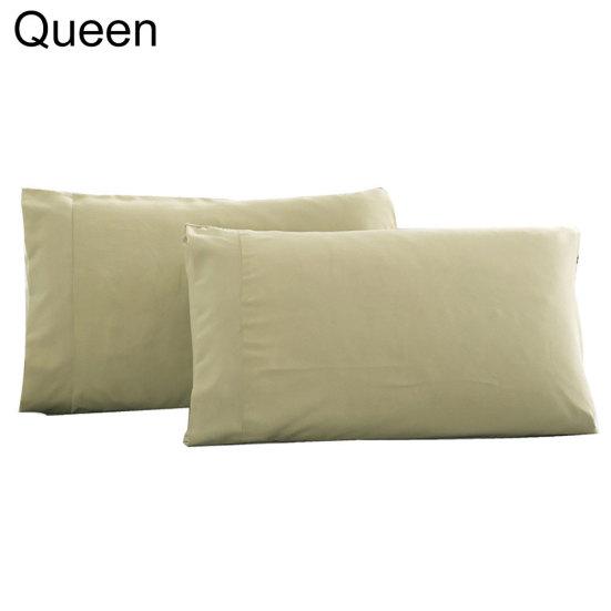 2Pcs Solid Color King Queen Pillow Case Home Bedroom Bed Cushion Cover