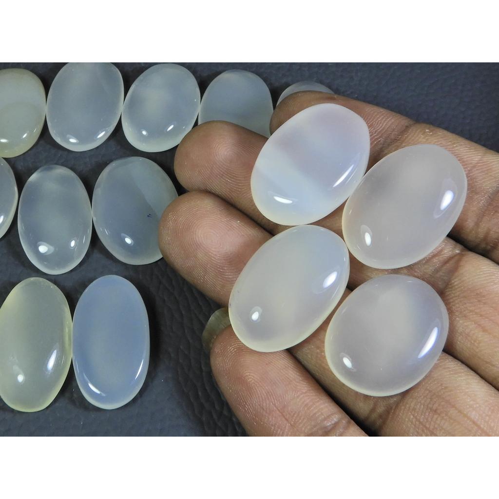 298Cts. Natural Onyx Agate Ring Size Oval Cabochon Loose Gemstone 14Pcs Lot A-651