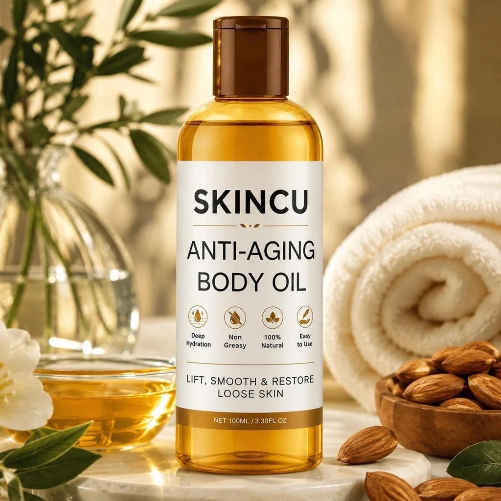 SKINCU Body Oil for Dry Skin, Lightweight Moisturizing Body Oil, Daily Skin Care Oil, 100ml, Pack of 2
