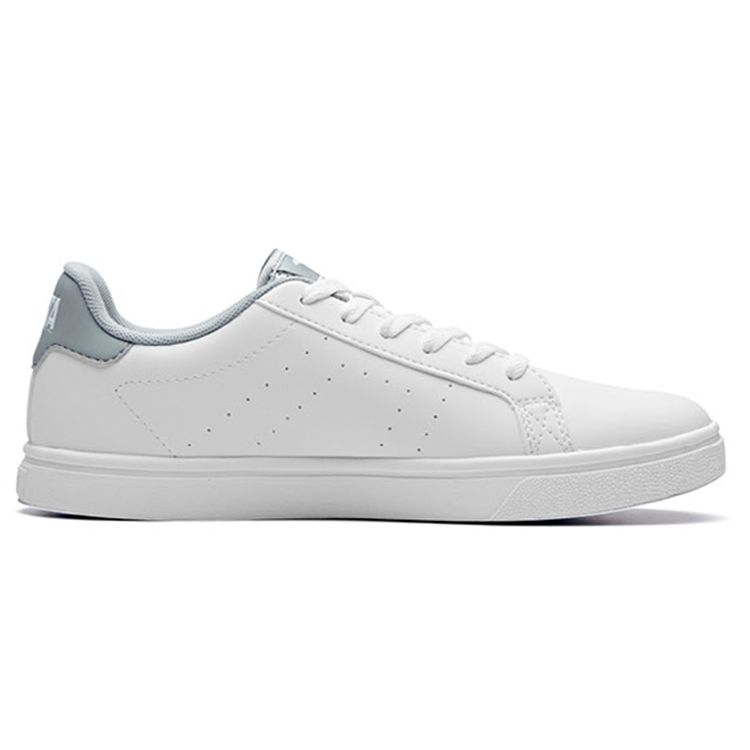 Anta Casual Simple Slip-Resistant Shock-Absorbing Durable Lightweight Low-Top Skate Shoes Men Sneakers White Gray 91628004-5