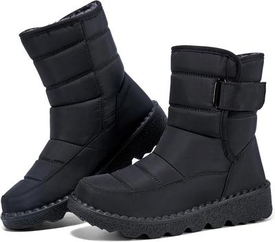 Womens Winter Snow Boots With Warm Fur Lining Comfortable Booties Non Slip Waterproof Outdoor Shoes