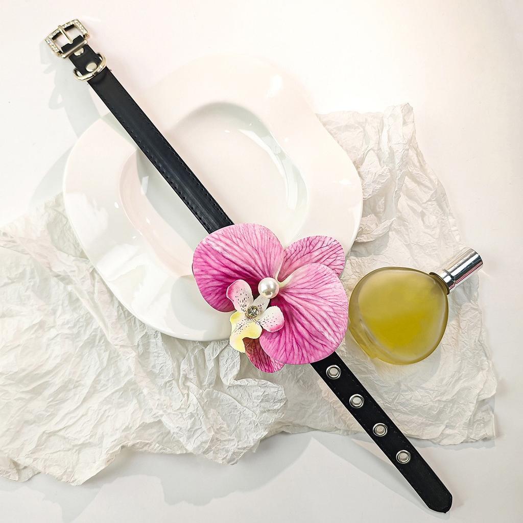 Super Immortal Mori Small Fresh Simulated Phalaenopsis Collar, Sweet And Pure Wind Gentle Three-Dimensional Flower Collarbone Chain Female