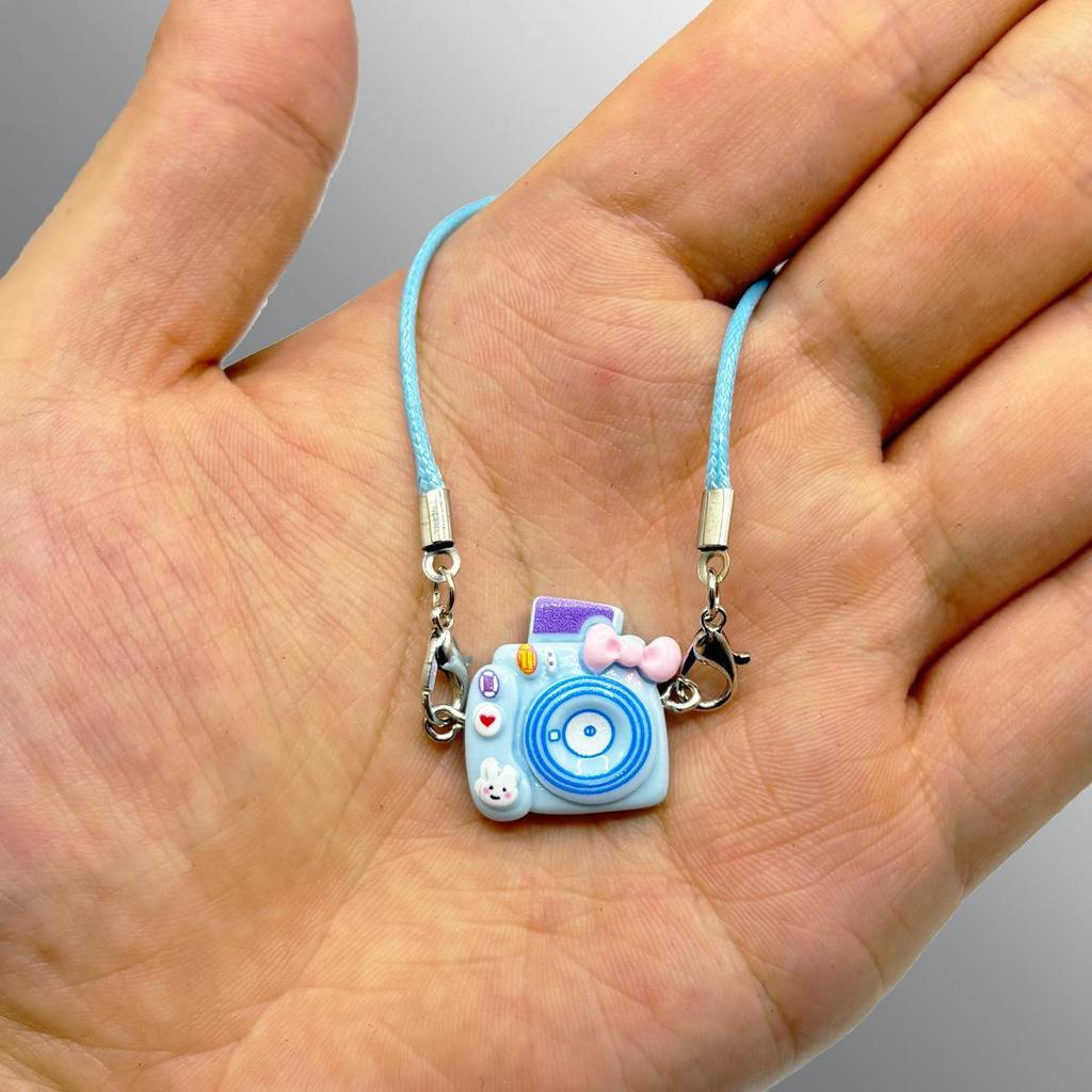 Dollhouse Mini Pendant Cartoon Camera Bow Knot Lanyard Accessory
