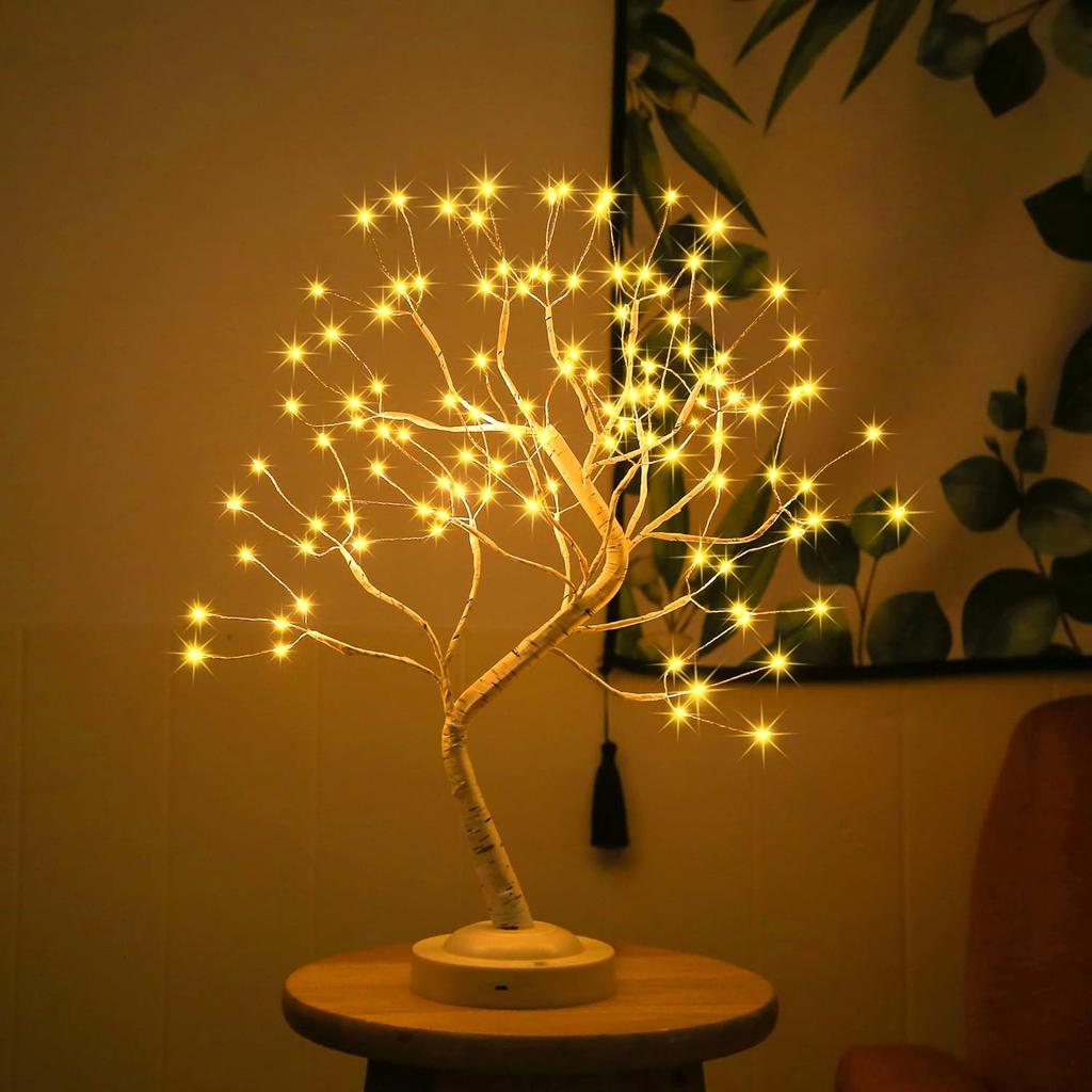 108 LED Birch Tree Lights 20 Inches Artificial Tabletop Fairy Tree Lamp Eight Lighting Modes USB or Battery Operated with Timer Decor for Bedroom