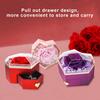 Eternal Rose Necklace Box Gift Acrylic Jewelry Drawer Box Preserved Roses Christmas Jewelry Case Mother Day Jewelry Box