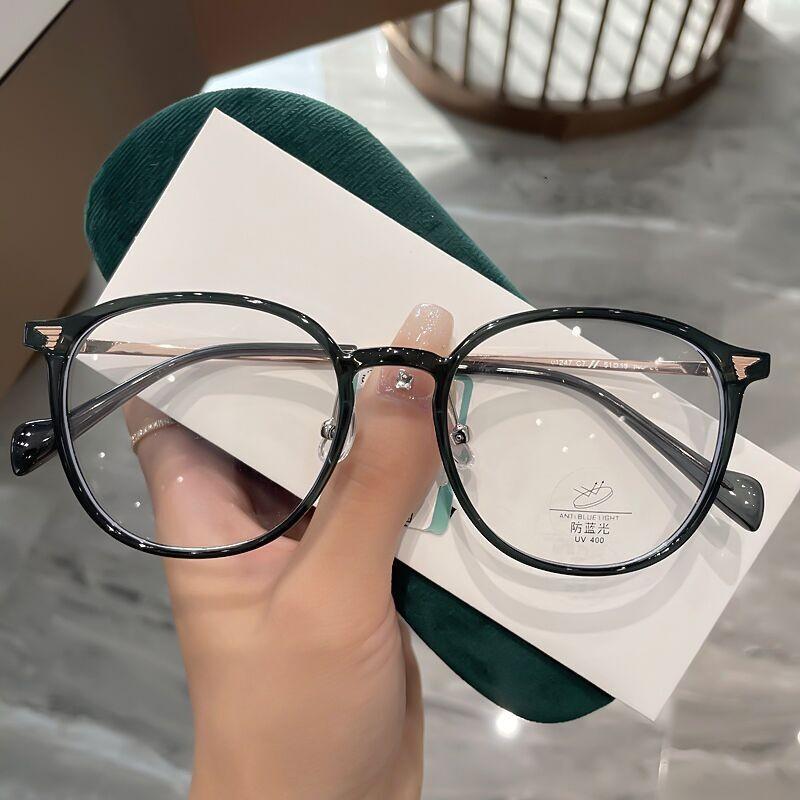 Transparent Finished Myopia Glasses Large Square Frame Blue Light Blocking Eyeglasses Luxury Nearsighted Eyewear For Women Men
