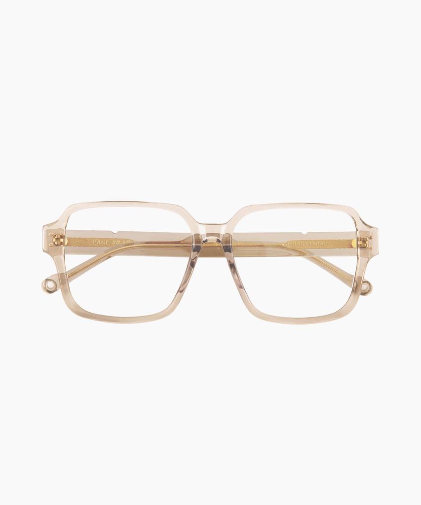 Seupeulingseuteulingseu Retro Square Shape Glasses Page 80 [Cognac]
