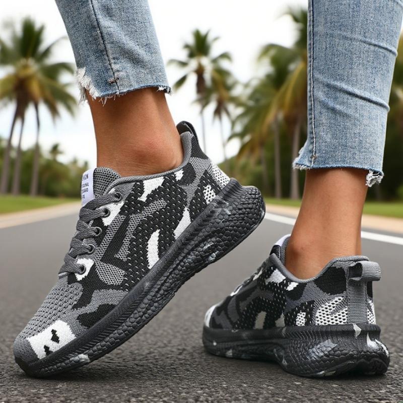 Mesh Camouflage Women'S Sneakers Anti Slip Wear-Resistant Casual Outdoor Hiking Shoes Breathable Camping Shoes Sneakers Women