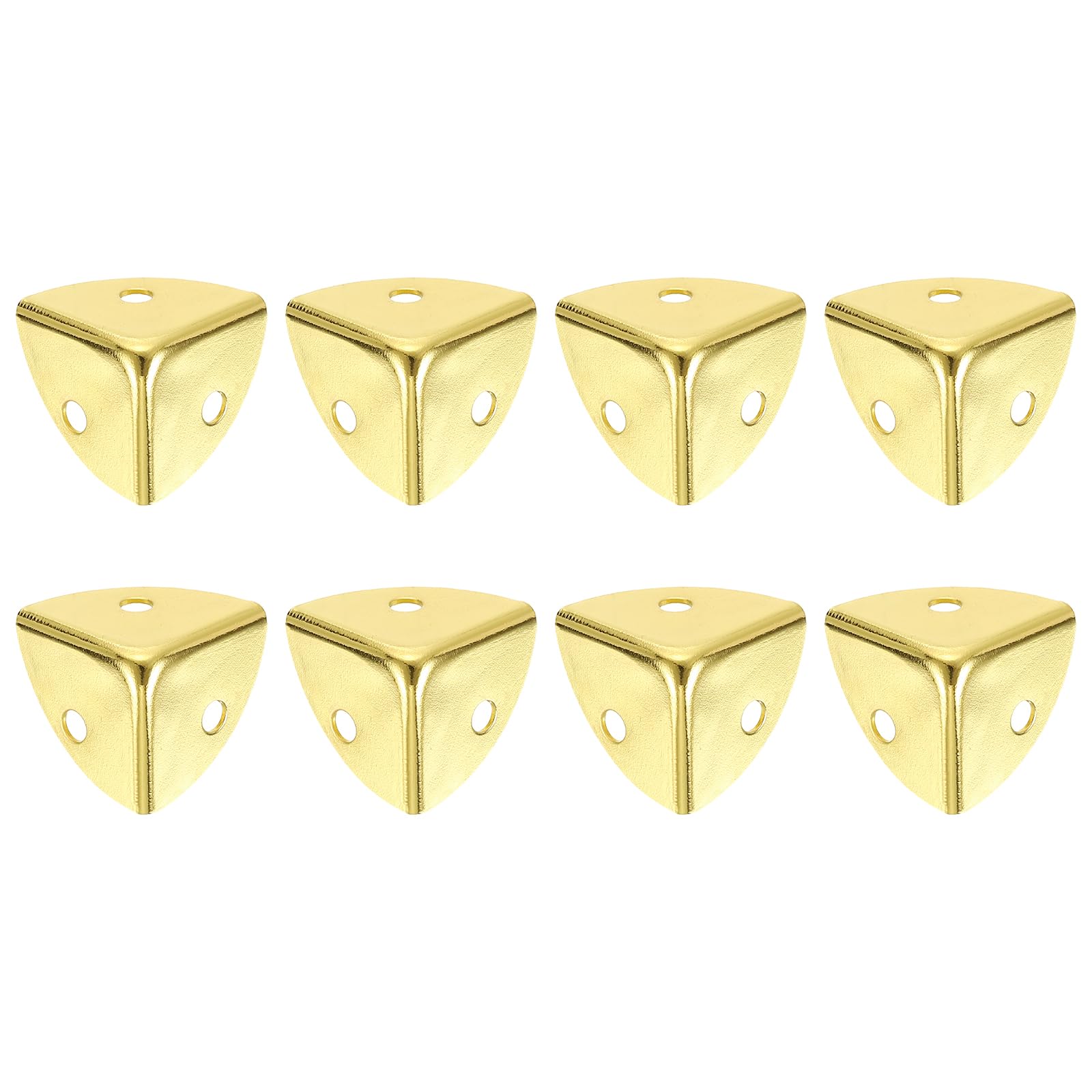 

uxcell 8pcs Decorative Box Corner Cover 18mm Metal Edge Guard Furniture Corner Edge Protector Gold золотий