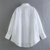MESTTRAF Women 2023 Fashion White Oversized Loose Shirts Vintage Long Sleeve Laple Female Shirts Blusas Streetwear