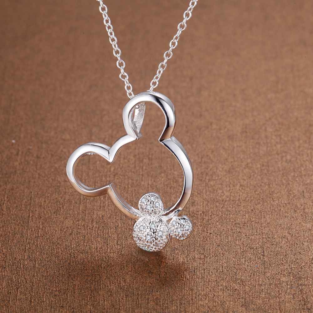 

New 925 Silver Necklace Pendant AAA Zircon For Women Exquisite Student Girlfriend Jewelry Accessories Wedding Gift