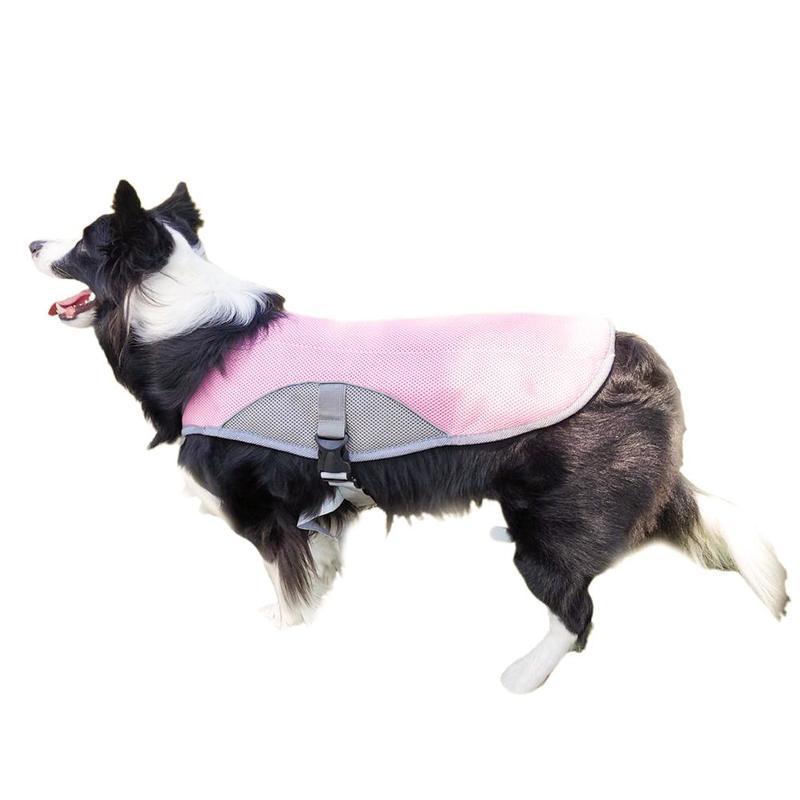 Soft Ventilate Summer Dog Cooling Vest Pet Cooling Harness for Dogs Adjustable Reflective Quick Release Pet Dog Clothes