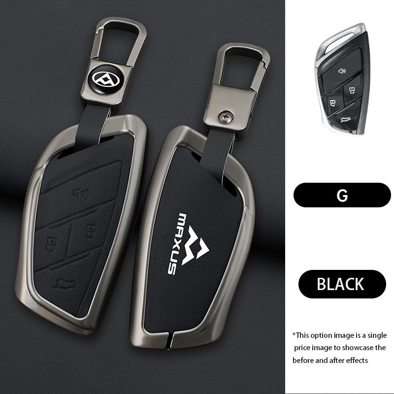Zinc Alloy Leather Car Remote Key Cover Fob Case Protector Holder Shell For MAXUS G90 MPV MIFA 9 2022 Keychain Accessories