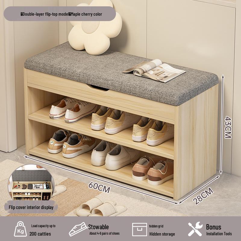 

Табурет для переобувания и шкаф для хранения: Прихожая, обувница, скамья и встроенный шкаф для дома Large Capacity Shoe-changing Stool