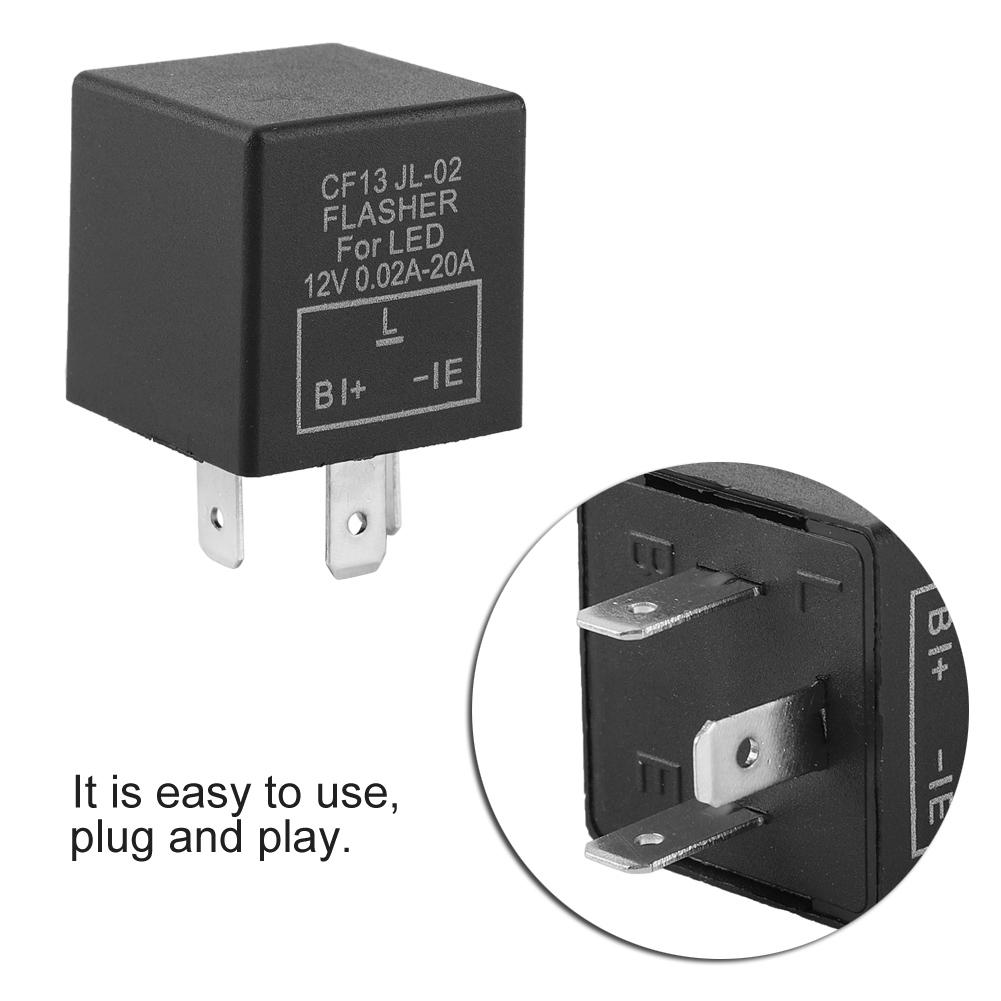 Electronic LED Adjustable Flasher Relay For Turn Signal Light Blinker FLL002 CF13 JL 02