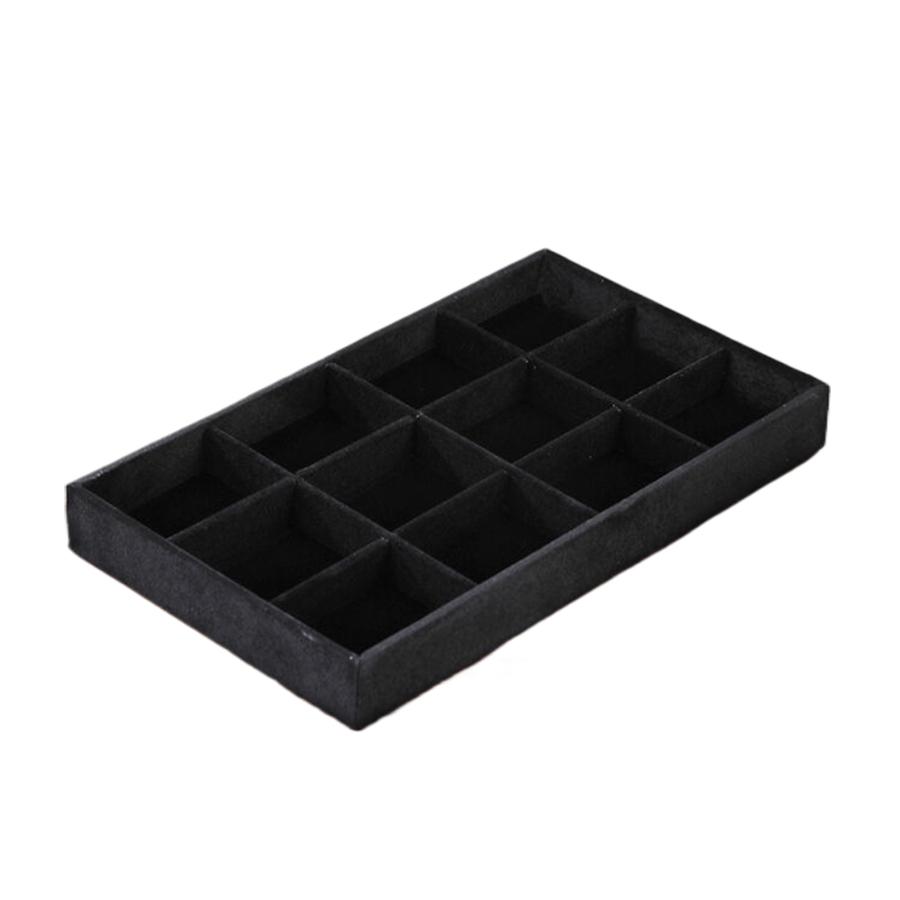 1Pc, Flocking Jewelry Box Jewelry Tray, Color: Black, Bag